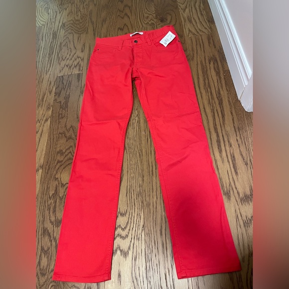 4/$25 red Zara button fly pants - Picture 1 of 5